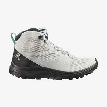 Salomon OUTLINE MID GORE-TEX Vandrestøvler Dame Beige | DK-M2595