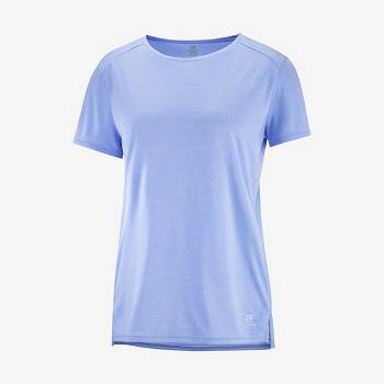 Salomon OUTLINE SUMMER T Shirts Dame Blå | DK-M1979