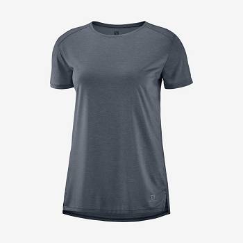 Salomon OUTLINE SUMMER T Shirts Dame Grå | DK-N1673