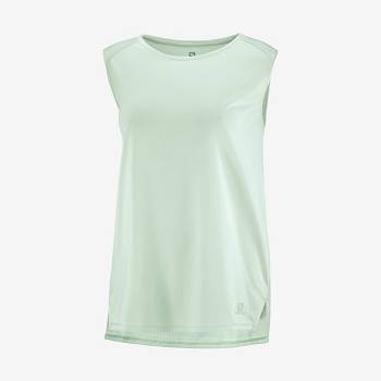 Salomon OUTLINE SUMMER T Shirts Dame Grøn | DK-O1553