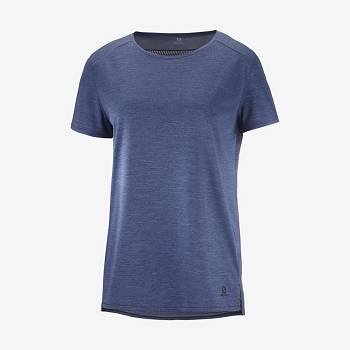 Salomon OUTLINE SUMMER T Shirts Dame Mørkeblå | DK-S1471