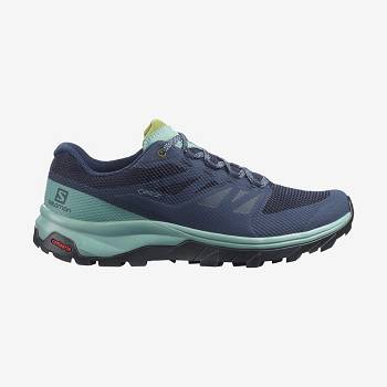 Salomon OUTLINE WIDE GORE-TEX Vandresko Dame Mørkeblå | DK-wM1139