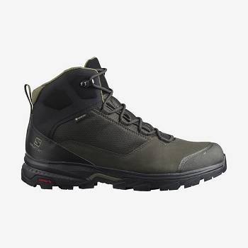 Salomon OUTWARD GORE-TEX Vandrestøvler Herre Sort Olivengrøn | DK-W2200
