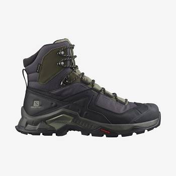 Salomon QUEST ELEMENT GORE-TEX Vandrestøvler Herre Sort Olivengrøn | DK-M1195