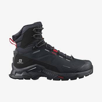 Salomon QUEST WINTER THINSULATE™ CLIMASALOMON™ WATERPROOF Vinterstøvler Herre Sort | DK-N1603