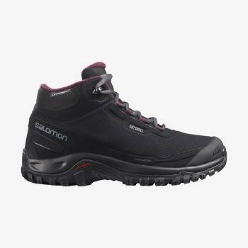 Salomon SHELTER CLIMASALOMON™ WATERPROOF Vinterstøvler Dame Sort | DK-W1050