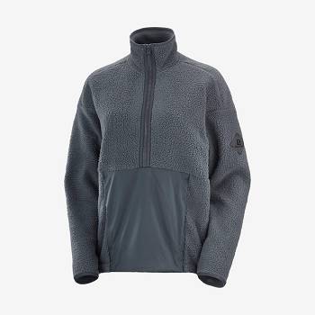 Salomon SNOWSHELTER TEDDY Hættetrøje Dame Sort | DK-O1217