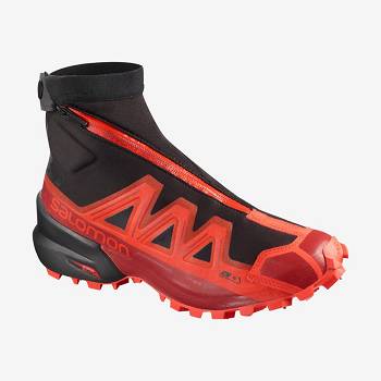 Salomon SNOWSPIKE CLIMASALOMON™ WATERPROOF Trail Løbesko Herre Sort Rød | DK-M1839