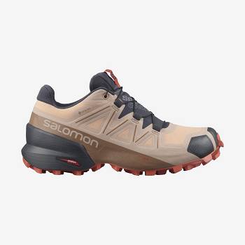 Salomon SPEEDCROSS 5 GORE-TEX Trail Løbesko Dame Brune | DK-W2740