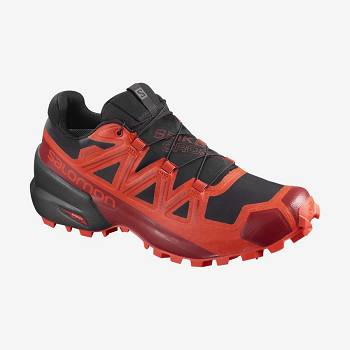 Salomon SPIKECROSS 5 GORE-TEX Trail Løbesko Herre Sort Rød | DK-N2625