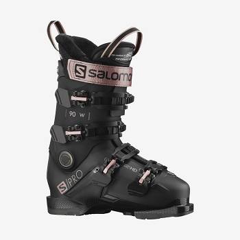 Salomon S/PRO 90 Skistøvler Dame Sort Guld | DK-W1640