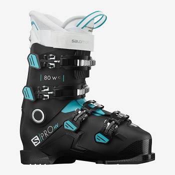 Salomon S/PRO HV 80 W IC Skistøvler Dame Sort Hvide | DK-L2621
