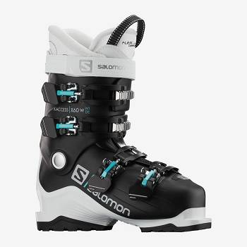 Salomon X ACCESS X60 WIDE Skistøvler Dame Sort Hvide | DK-O2183
