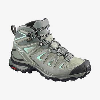 Salomon X ULTRA 3 MID GORE-TEX Vandrestøvler Dame Olivengrøn | DK-S2507