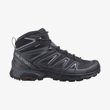 Salomon X ULTRA 3 WIDE MID GORE-TEX Vandrestøvler Herre Grå Sort | DK-S1387