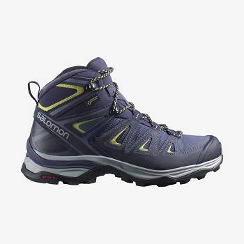 Salomon X ULTRA 3 WIDE MID GORE-TEX Vandrestøvler Dame Blå | DK-W3550