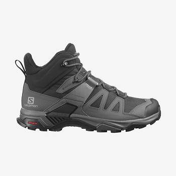 Salomon X ULTRA 4 MID WIDE GORE-TEX Vandresko Herre Sort Blå | DK-S1996