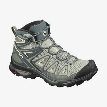 Salomon X ULTRA MID 3 AERO Vandrestøvler Dame Grå Brune | DK-O1740