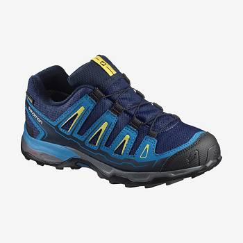 Salomon X-ULTRA MID GORE-TEX Vandresko Børn Blå | DK-L2229